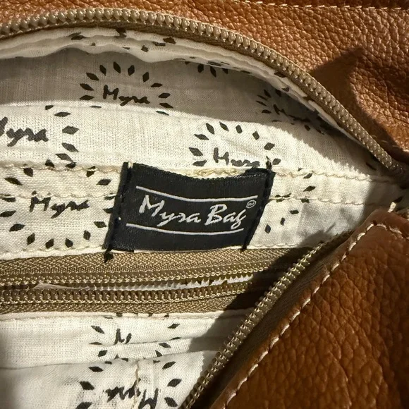 Brown and White Cowhide Fringe Crossbody Myra Bag - Picture 6 of 8